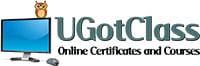 UGotClass logo featuring a desktop computer with a mouse and an owl sitting on top, next to the text “UGotClass Online Certificates and Courses.”