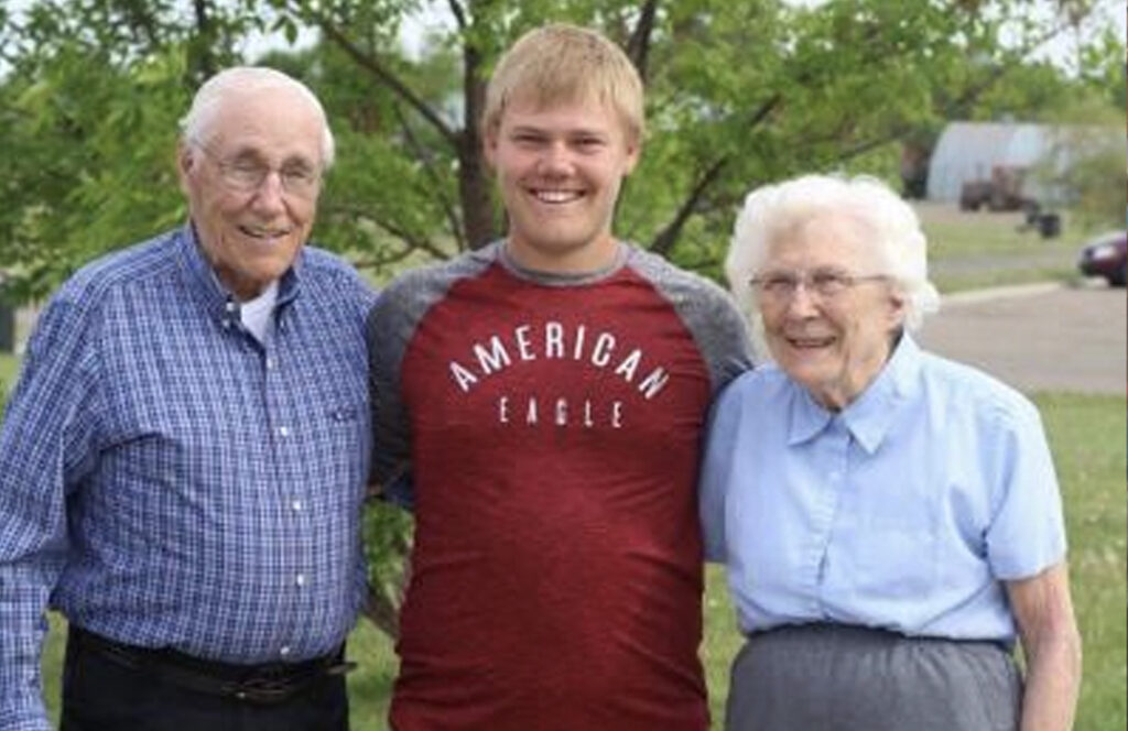 Arvin & Jeanette Rohrer with their grandson